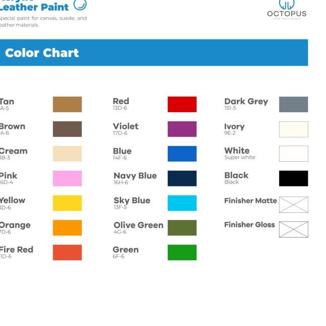 

Octopus Acrylic Leather Paint / cat sepatu canvas, suede, & kulit - Black