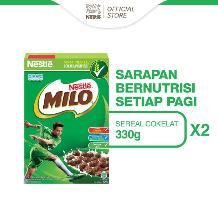 

Sereal Nestle Milo Sereal Coklat 330G X 2Pcs