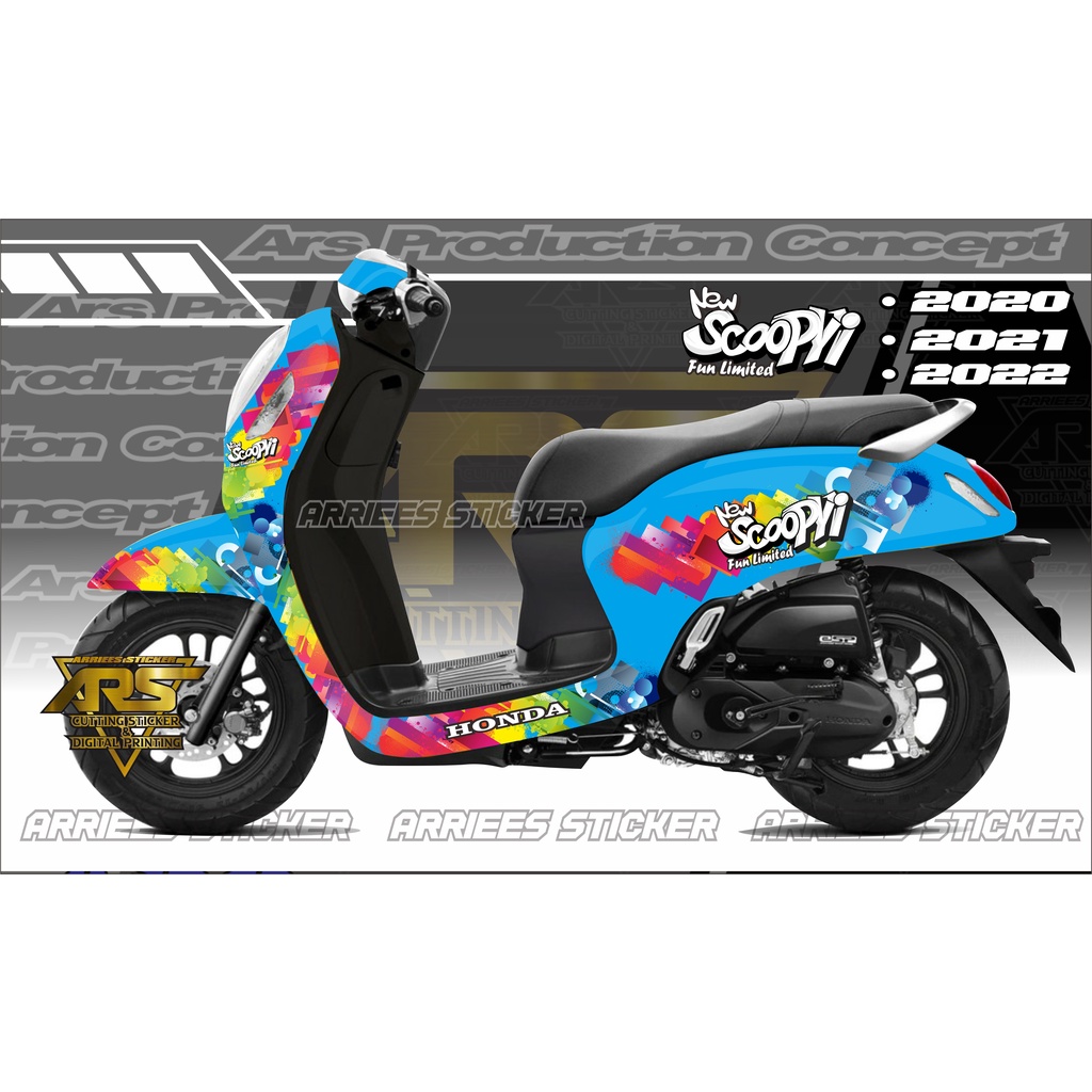 sticker decal all new scoopy prestige 2022 full body.  decal scoopy 2020 . 2021 . 2022 full body.sti