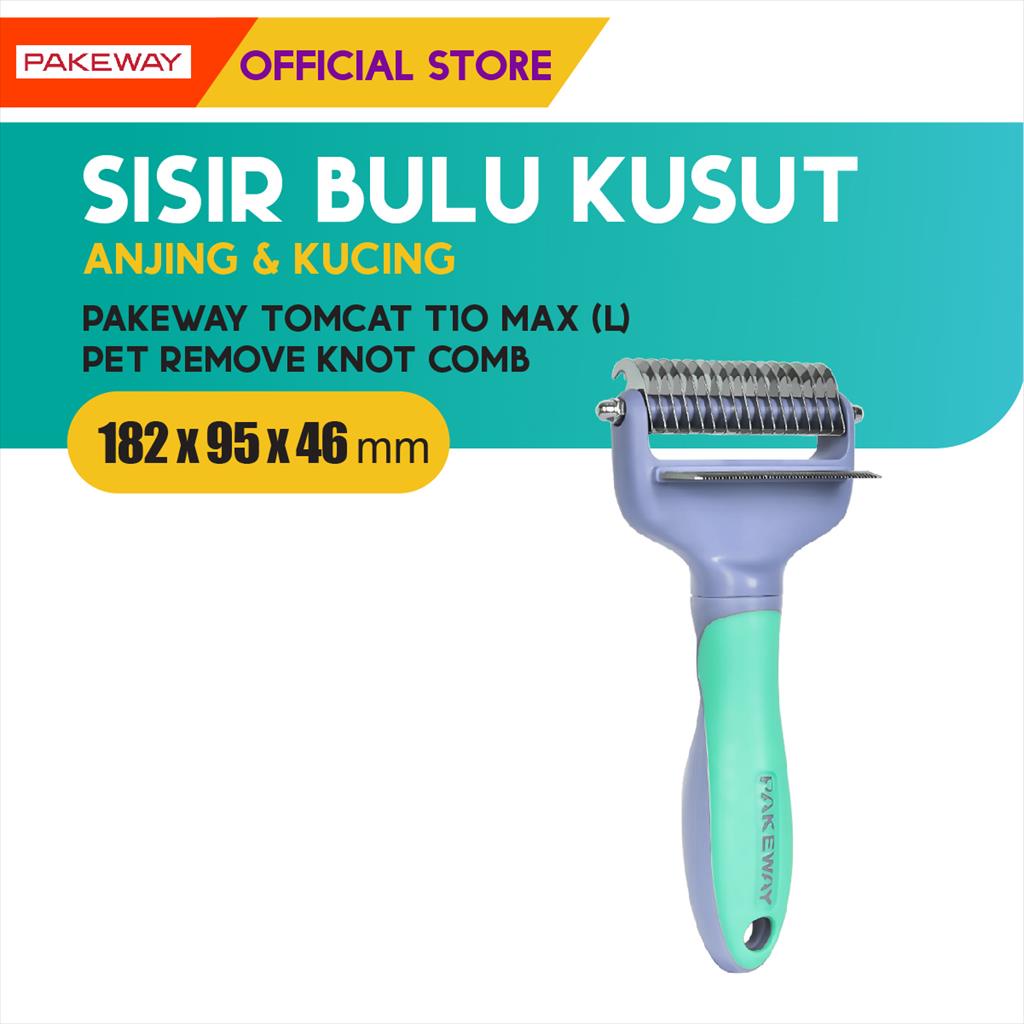 Tomcat T10 Pet Remove Double  Funtional Comb / Sisir Bulu Kusut Hewan