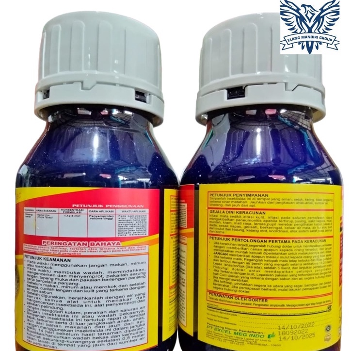 Insektisida Emacel Plus 250ML Bahan Aktif Emamectin Benzoat + Klorpirifos 500g/l PT Excel Meg Indo Jimat Siklon Crumble Proclaim Mateni Dk Fenzo Starban Dursban