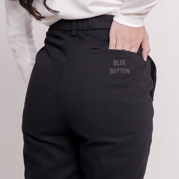 BlueButton Celana Panjang Wanita Smart Chino Ankle Pants Kekinian Slim Basic Daily Wear