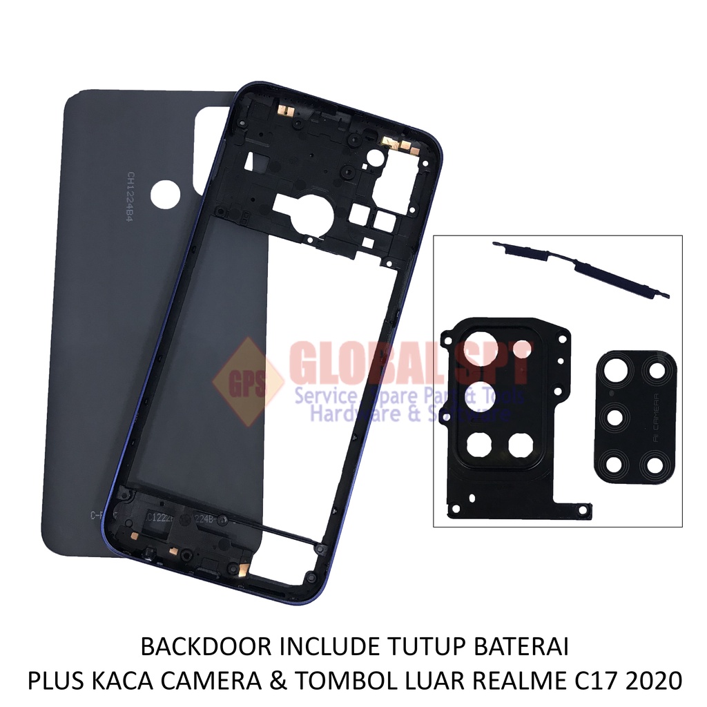 BACKDOOR REALME C17 2020 INCLUDE TUTUP BATERAI / BACK COVER / TUTUP BELAKANG C17 2020