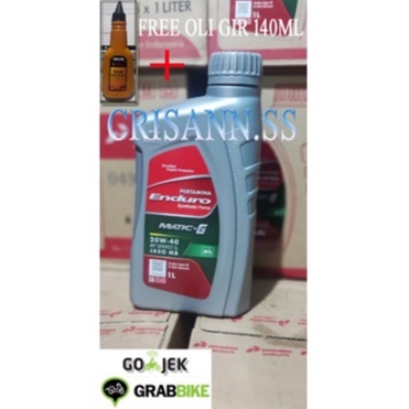 BONUS OLI GARDAN OLI GIR 140ML + OLI ENDURO MATIC G 20W/40 1L