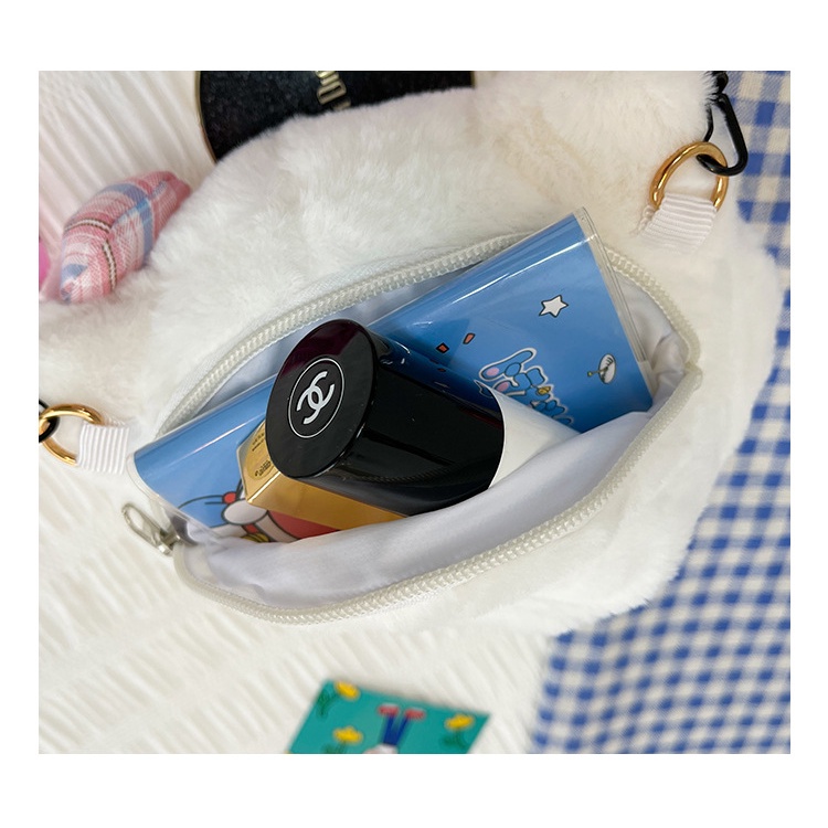 （COD)Tas selempang Hallo Kitty Sling Bag Fashion Motif Kartun Karakter Hewan Anak &amp; Dewasa warna putih