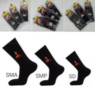 KAOS KAKI PRAMUKA / KAOS KAKI SEKOLAH / KAOS KAKI HITAM LOGO PRAMUKA SIZE SD, SMP DAN SMA