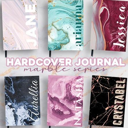 

MARBLE NAME HARDCOVER AESTHETIC NOTEBOOK BUKU TULIS A5 B5 PLAIN GRID D YH6346R