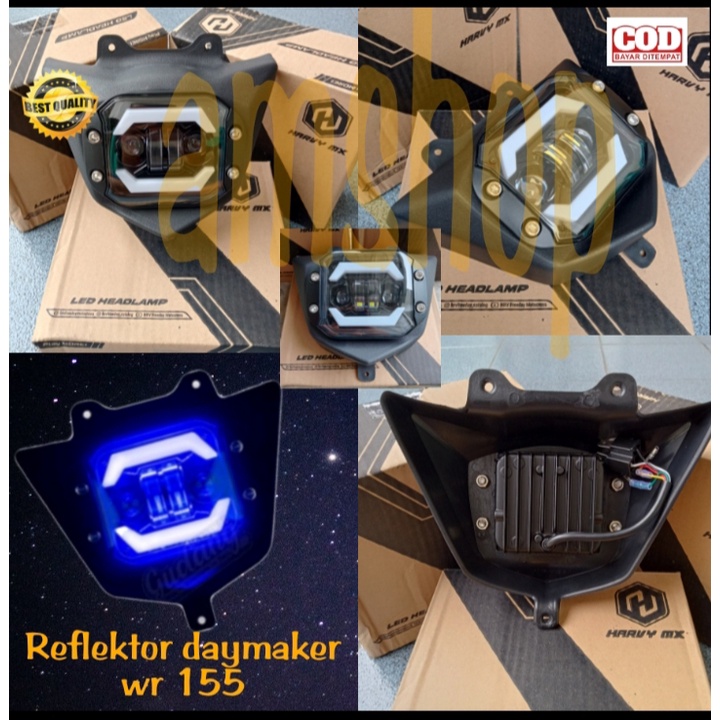 REFLEKTOR DAYMAKER WR 155 LAMPU DEPAN LED WR 155 LAMPU SOROT WR 155 LAMPU TEMBAK WR 155 HEADLAMP WR 