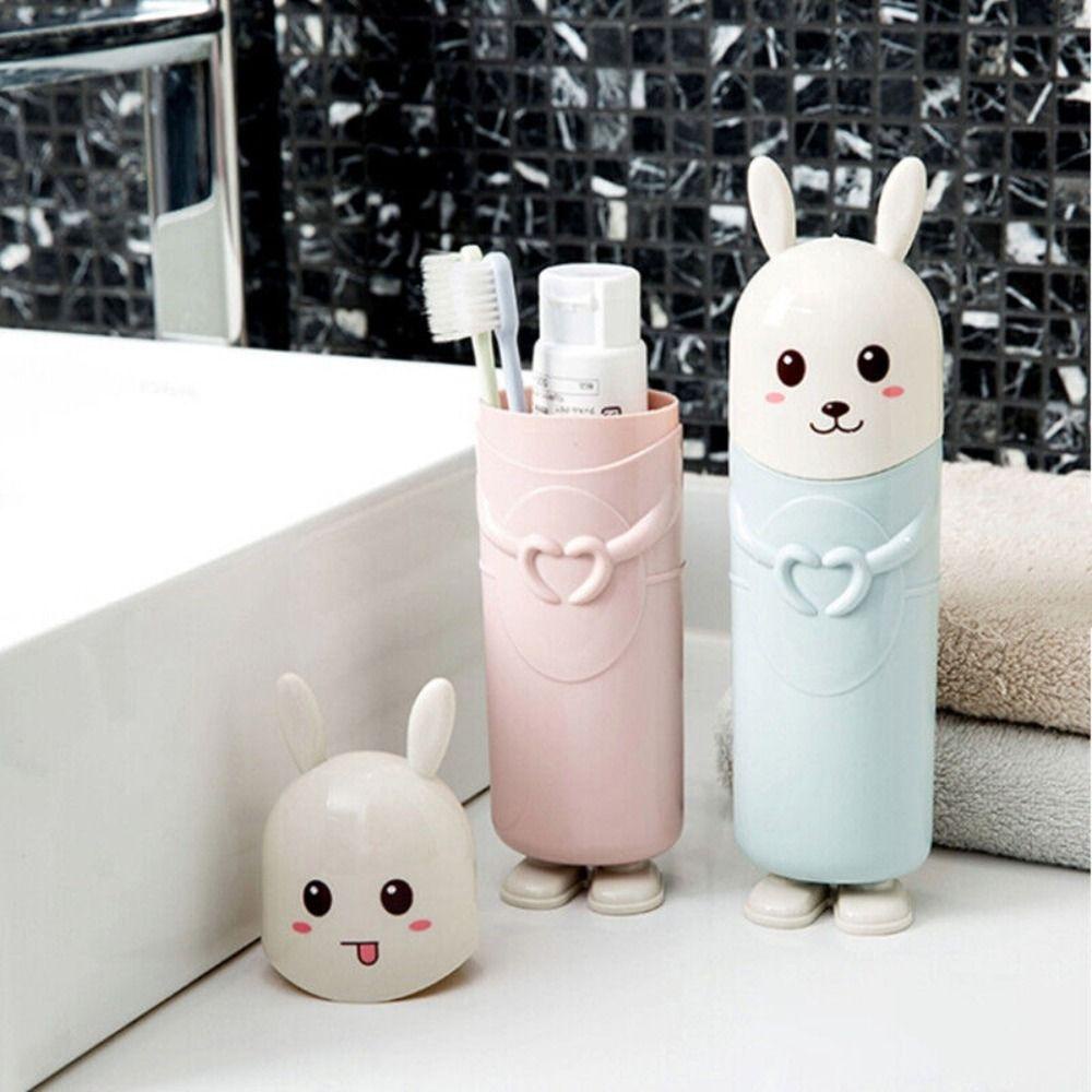 Kotak Odol Sikat Gigi Nanas Anak Dewasa Camping Trip Cute Rabbit Protect Holder