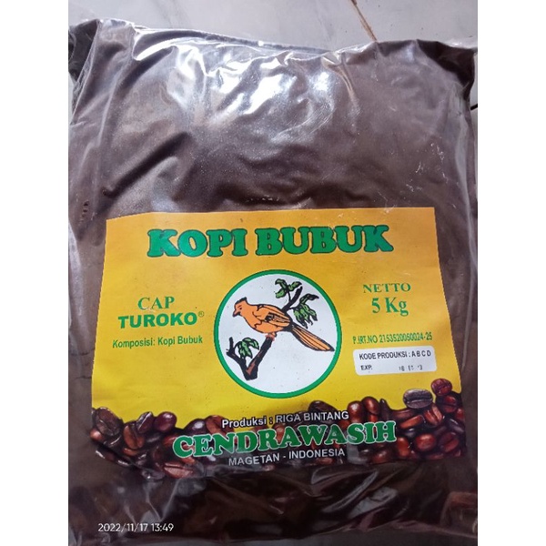 

KOPI BUBUK HITAM CAP TUROKO SPESIAL AROMA WANGI NETTO 5KG TERMURAH