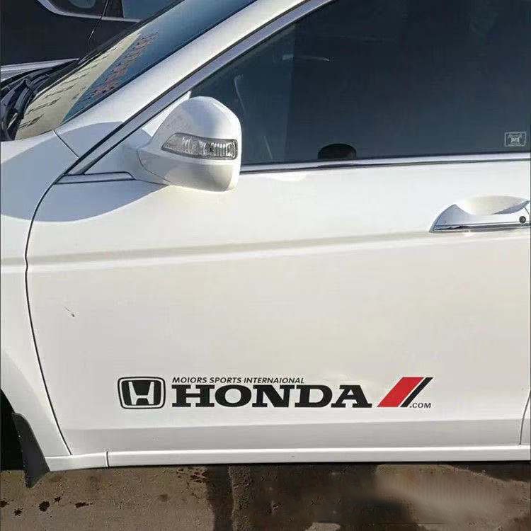 1 Pasang Multi Brand Reflective Car Body Decorative Stickers Car Logo Waterproof Decals untuk Honda