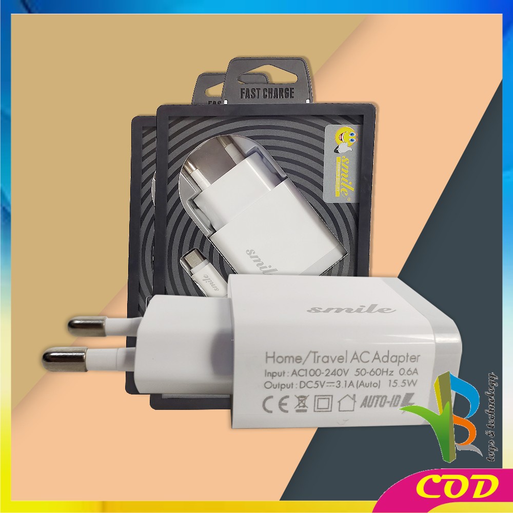 RB-C466 Charger Travel Adapter 2 Port USB Fast Charger Colokan USB Fast Charging / Dual USB Pengisi Daya Cepat