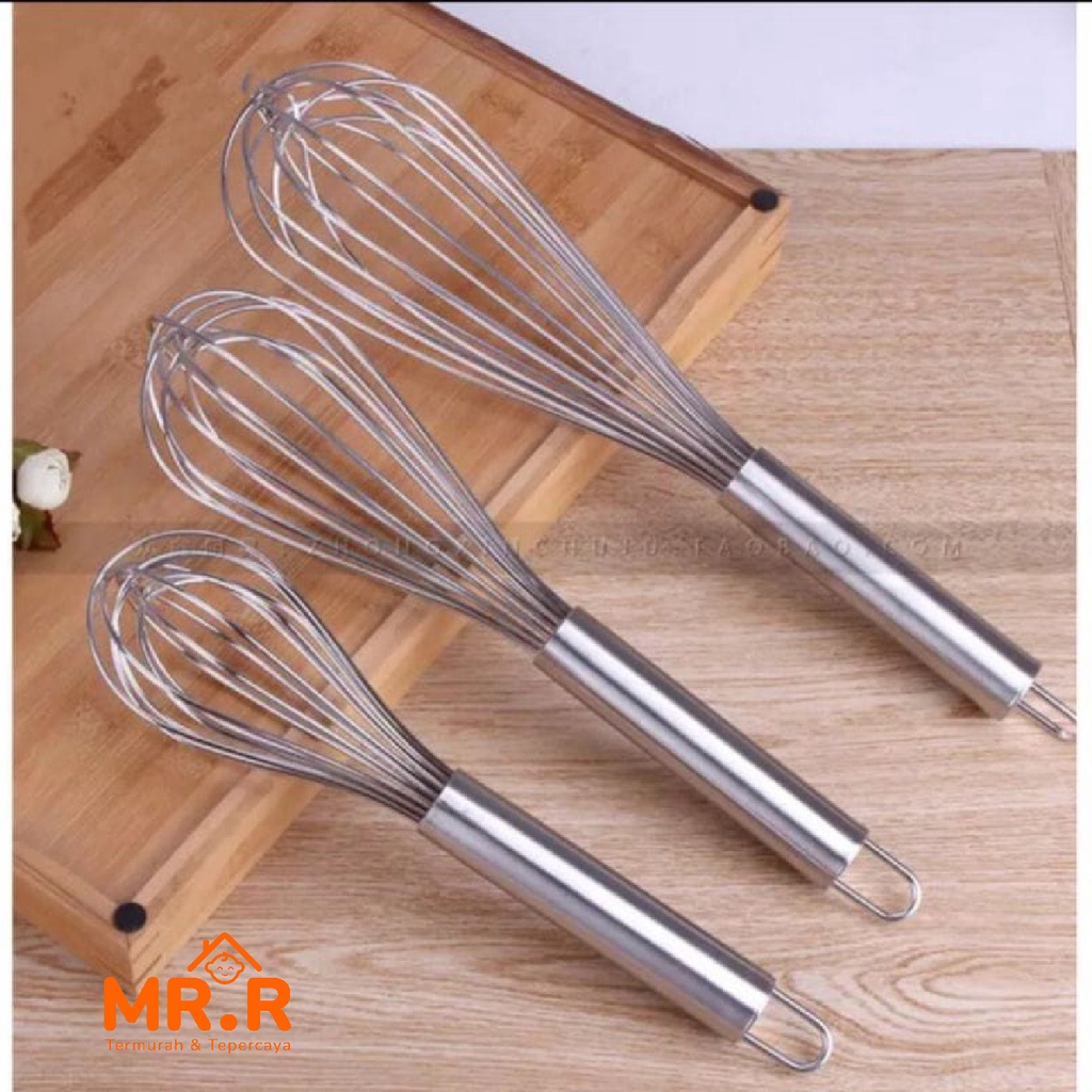 Alat Pengocok Telur Spiral Kawat Stainless Kocokan Telor Pengaduk Adonan Kue Susu Cream Kopi Whisker Mixer Manual Multifungsi Better Beater