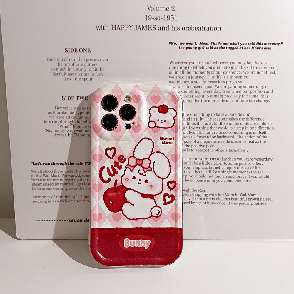 Soft Case Silikon Motif Kartun Kelinci Untuk Iphone 14 11 12 13 PRO MAX