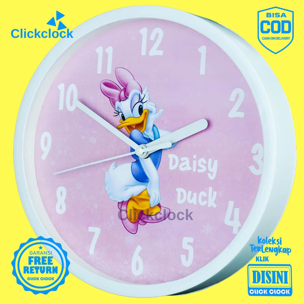 Jam Dinding Analog Karakteranak Daisy Duck Karakter NN1616 Besar Dekorasi Dinding Murah