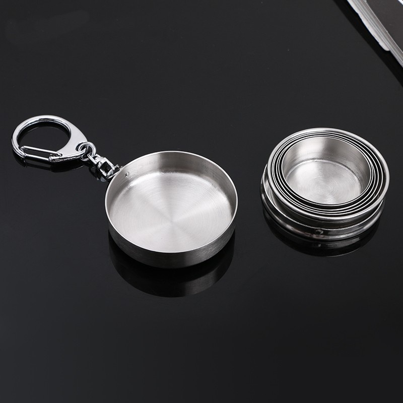 ♚𝐓𝐒 𝟖𝟎𝟖♚Gelas Lipat Stainless Portable Camping Folded Cup Stainless Steel