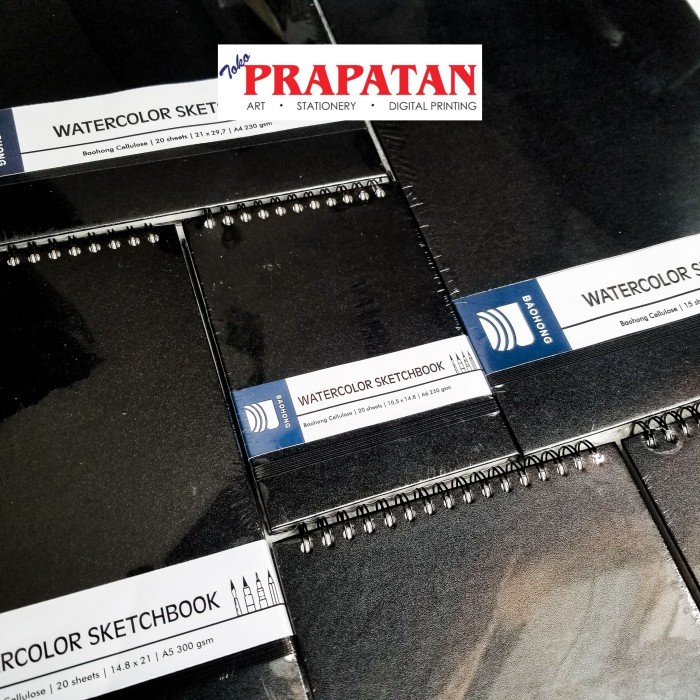 

Buku Gambar Baohong Cellulose Watercolor Binder Sketchbook A6/A5/A4 - 230300Gsm