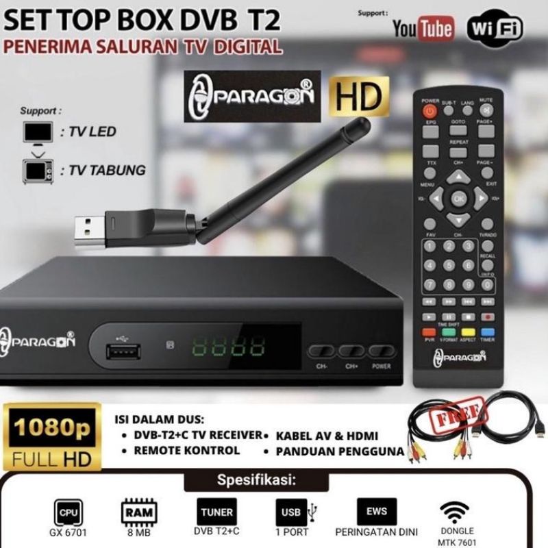 Set Top Box Komplit Hinomaru - Antena Digital TRM