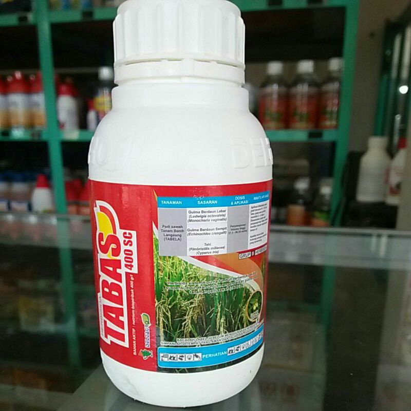 HERBISIDA TABAS 400SC OBAT RUMPUT PADA TANAMAN PADI LAHAN KERING DAN BERAIR TERAMPUH  MURAH COD GRAT