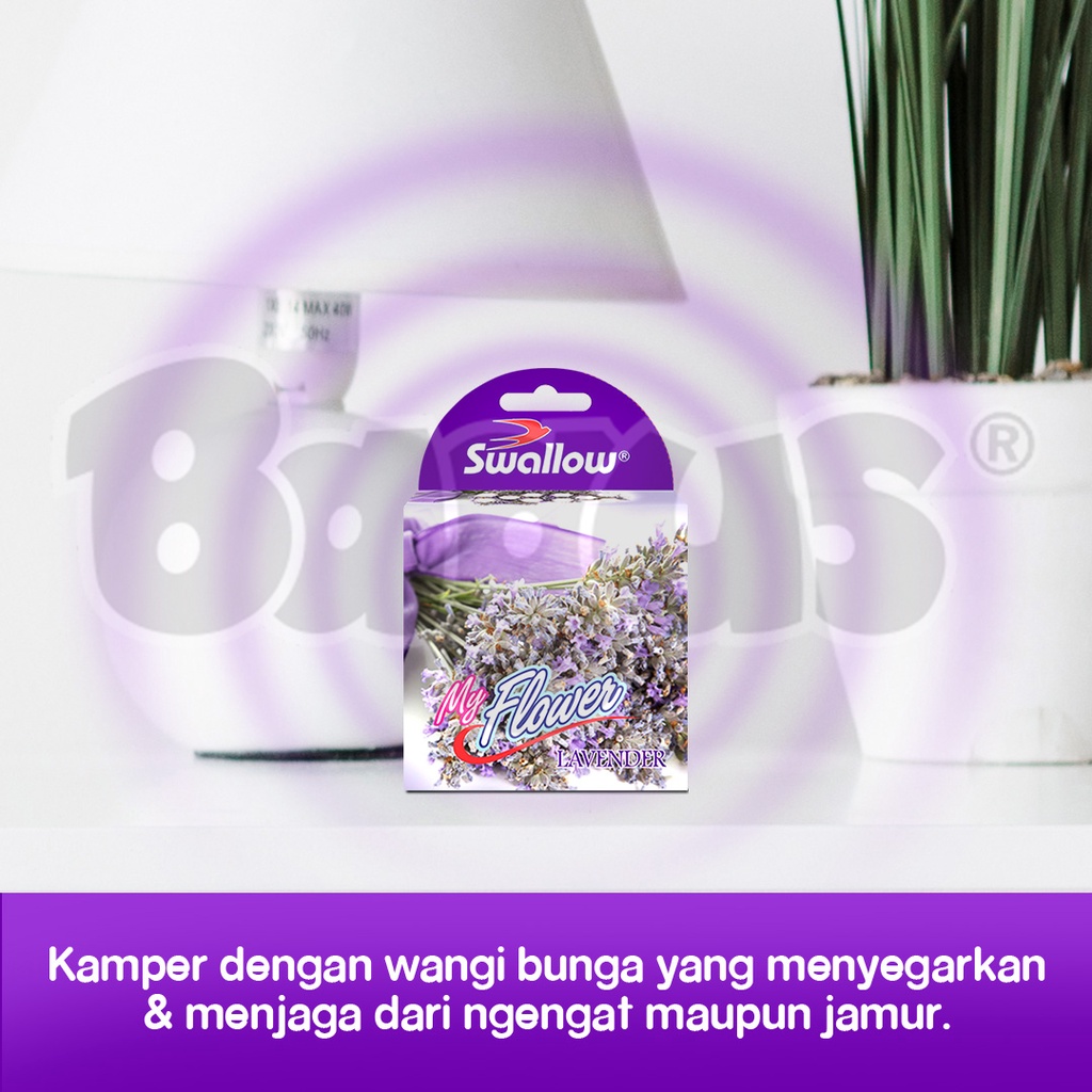 Ktmstore Kamper baju kapur barus pakaian anti jamur Swallow My Flower Lavender