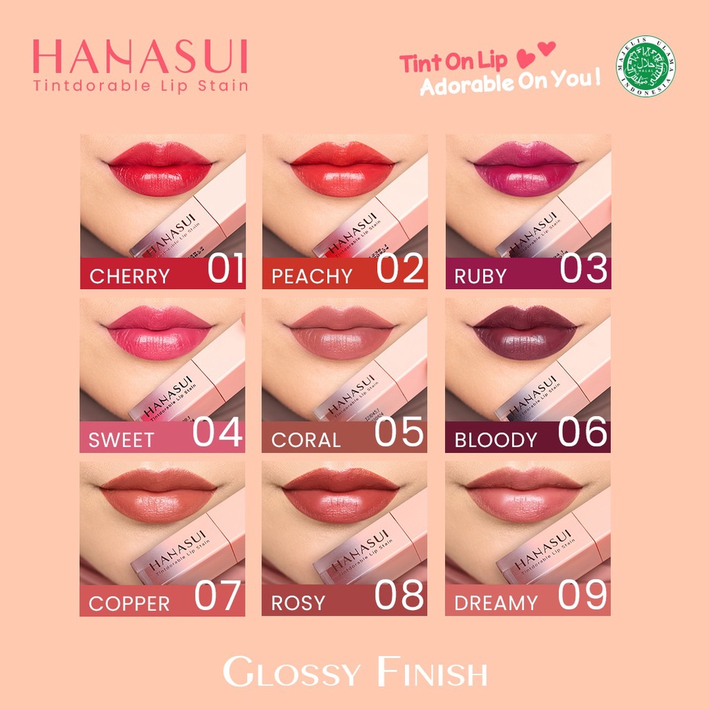 HANASUI Tintdorable Lip Stain | Tint Liptint Lipstain Lip Tint