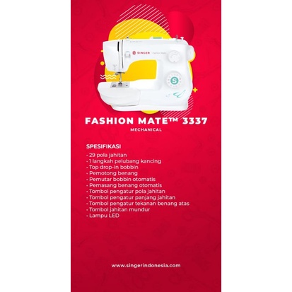 Mesin Jahit Portable Singer Fashion Mate 3337