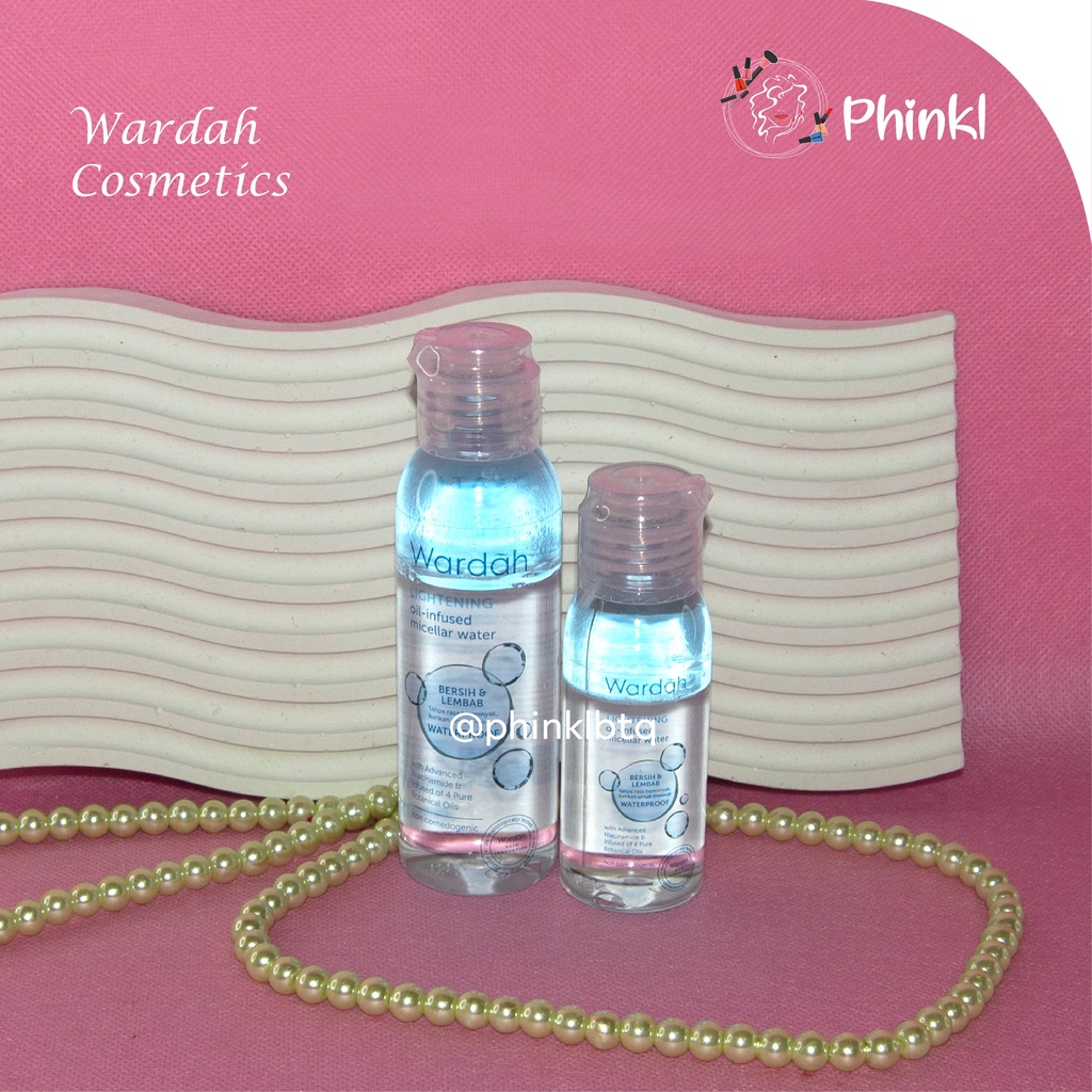 `ღ´ PHINKL `ღ´ ᘺᗩᖇᕲᗩᕼ wardah Lightening Oil Infused Micellar Water remover make up waterproff 50 ml / 100 ml