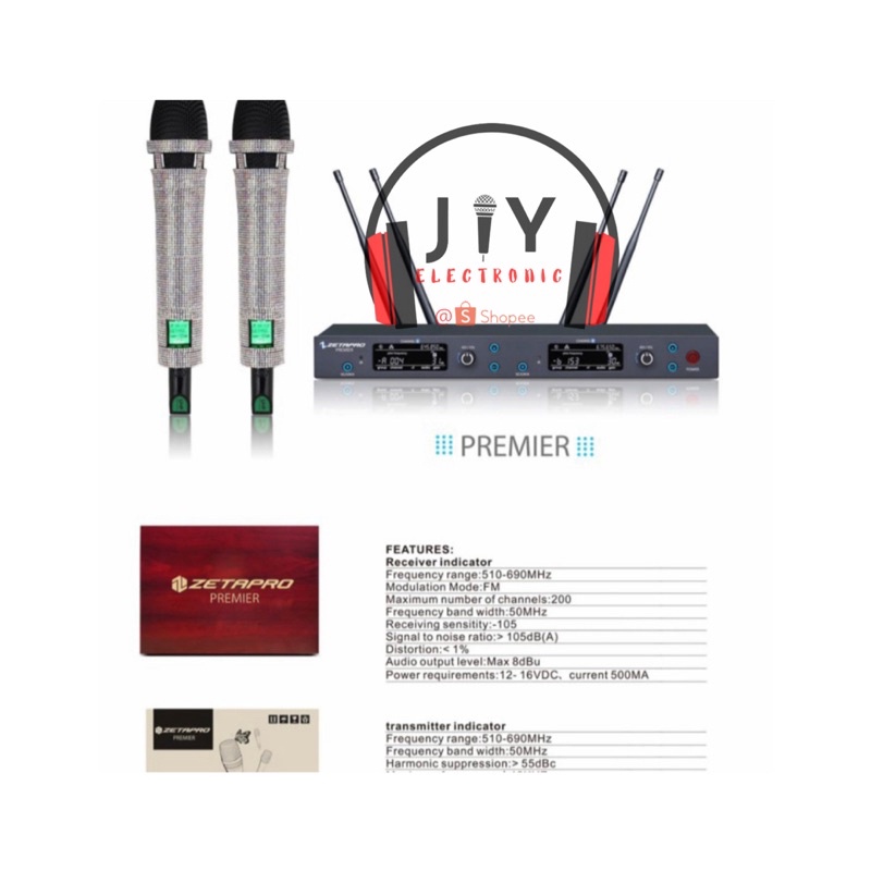 Microphone Mic Wireless Zetapro Premier Diamond Limited Editon