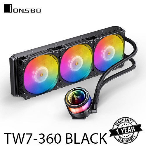 JONSBO TW7-360 BLACK ARGB LIQUID COOLING CPU AIO