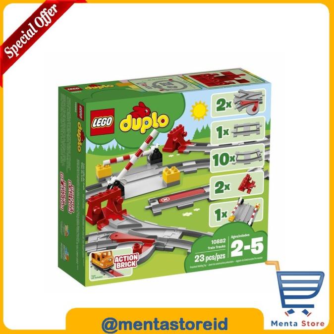 LEGO 10882 Duplo Train Tracks Kereta Api Anak Mainan Fun Toys Asli stock ada