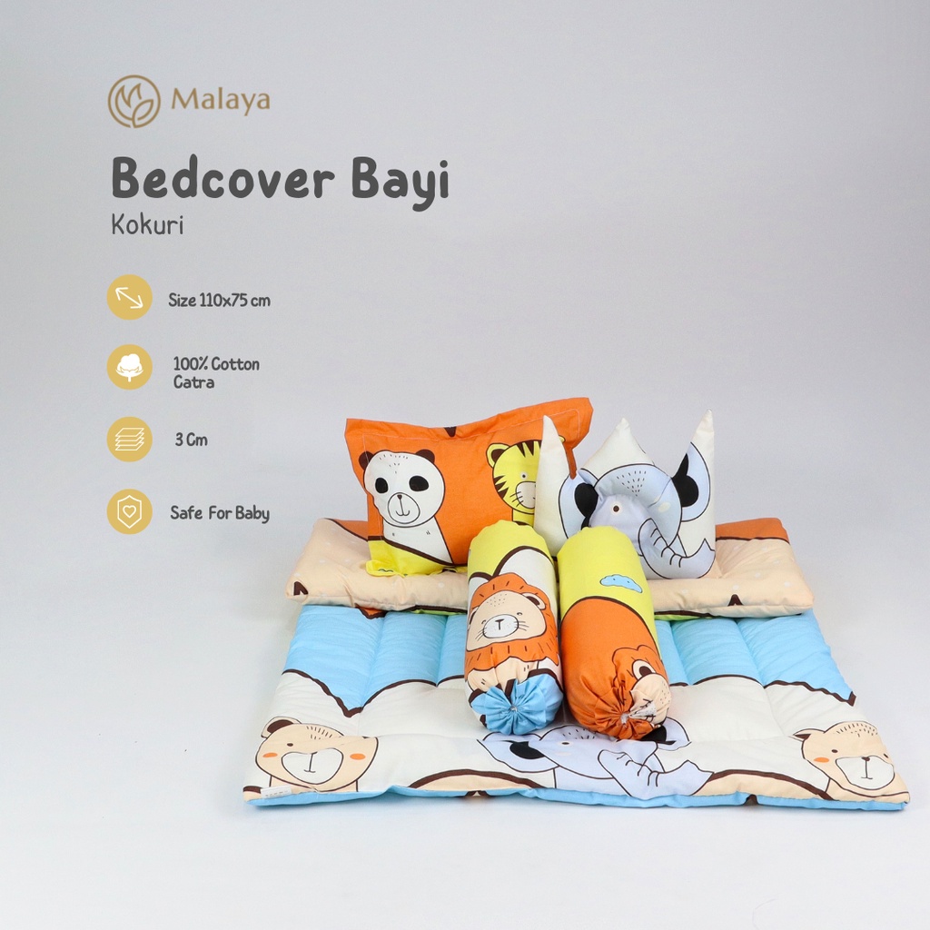 MALAYA - Bedcover Bayi dan Bantal Guling | Katun Catra