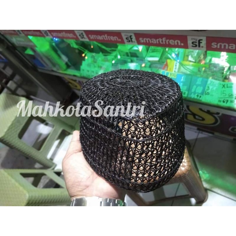 Peci Kopiah Rotan hitam full