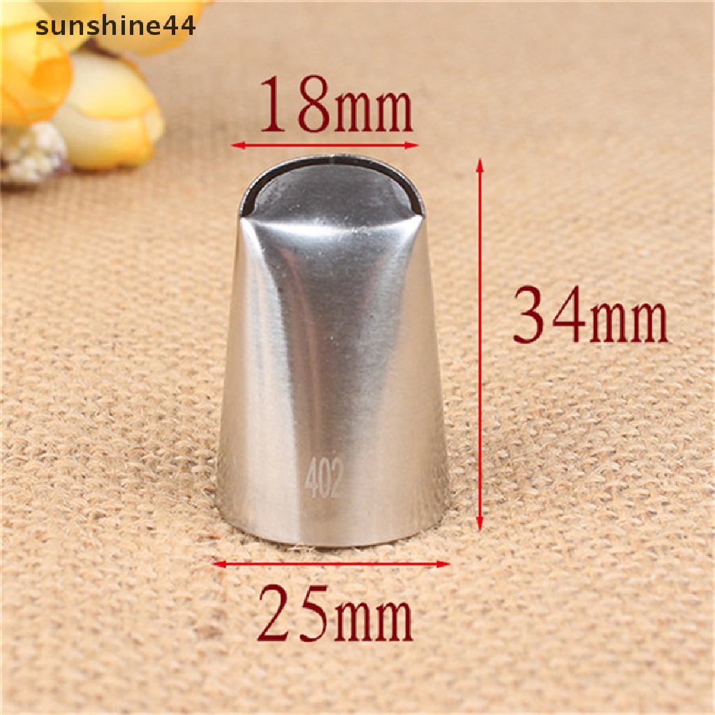 Sunshine 402 Ujung Mulut Pipa Icing Desain Bunga Bahan Stainless Steel