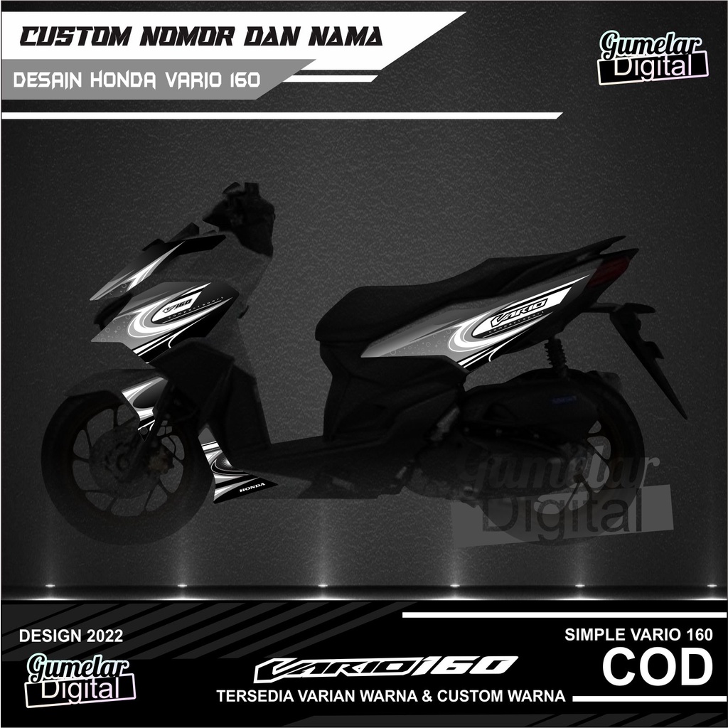 STRIPPING VARIO NEW 160 STICKER STRIPPING VARIO 160 MOTIF SIMPLE 007