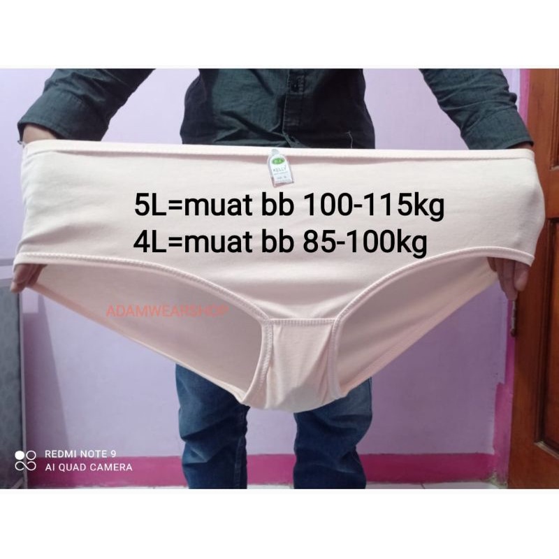 Celana dalam jumbo wanita muat bb 100kg+ kelly/WK