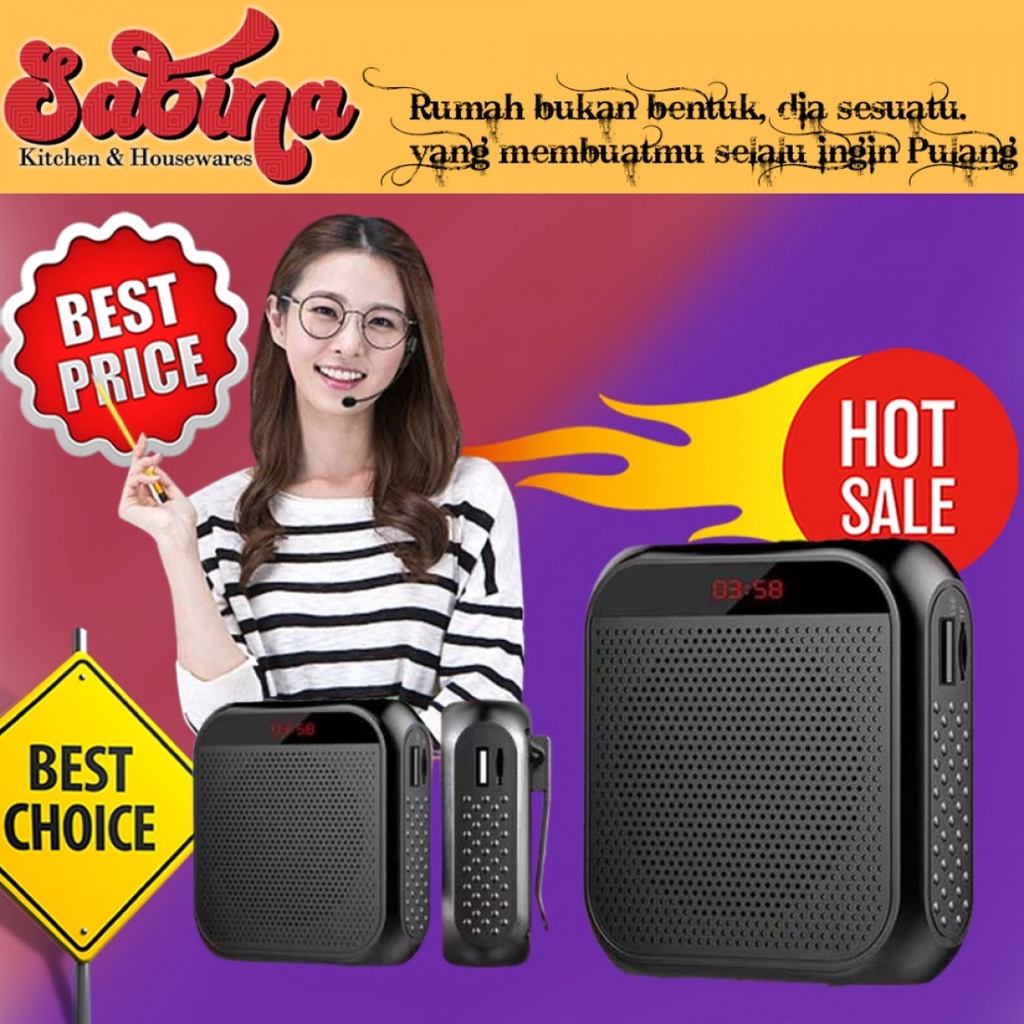 Pengeras Suara Speaker Megaphone Tourguide Guru Rechargeable 2200 mAh