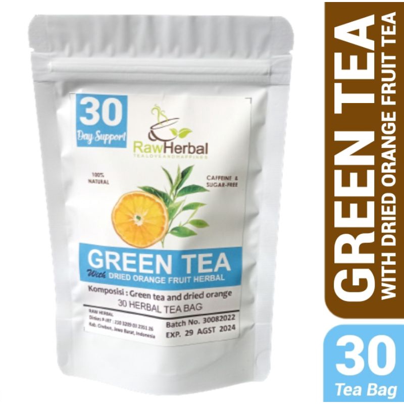 Green Tea With Dried Orange Fruit Herbal Tea Isi 30 Tea Bag