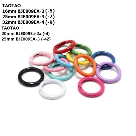 Ring Besi Buka Tutup Warna-Warni  20mm - 25mm Harga/Pc