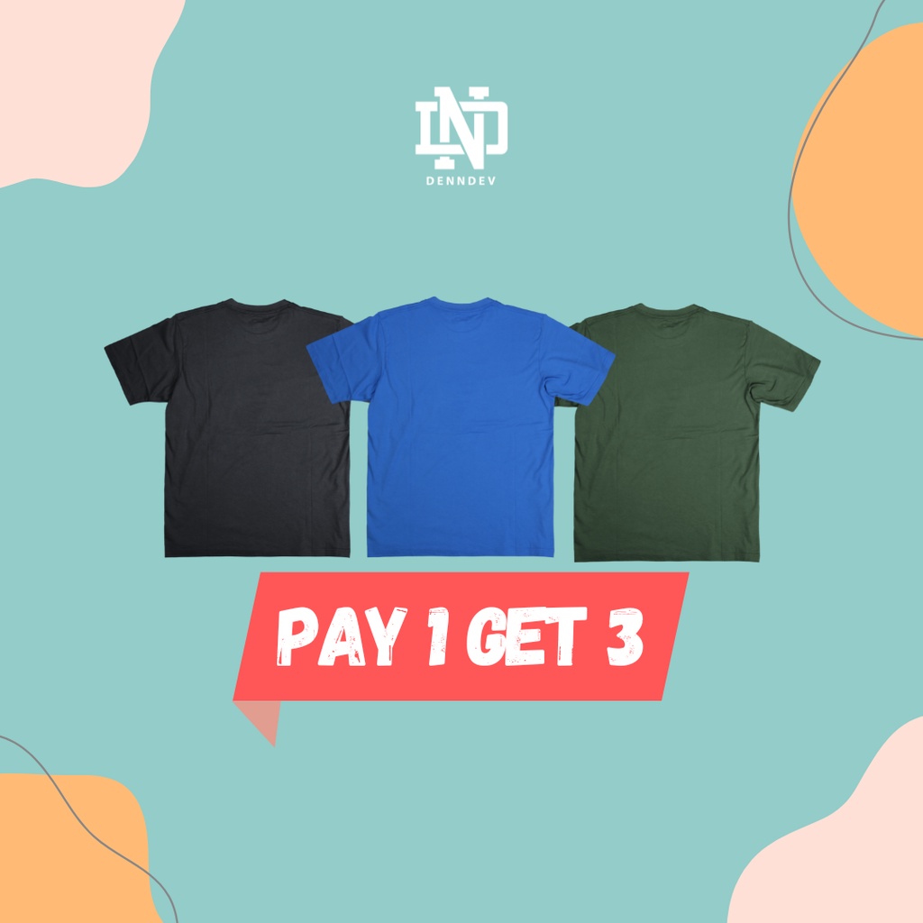 PAY 1 GET 3 - Kaos Pria DNDV PLESETAN SIMPLE - Baju Streetwear Laki Trend Jakarta Terbaru 2020