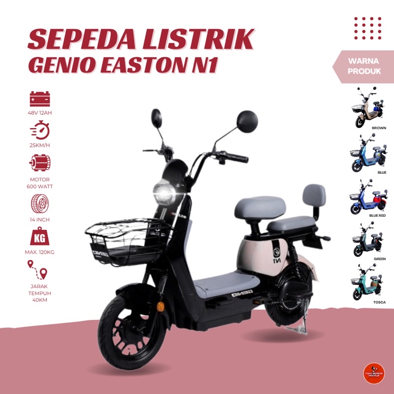 MAKMUR BIKE - Sepeda Listrik E Bike Genio Easton N1