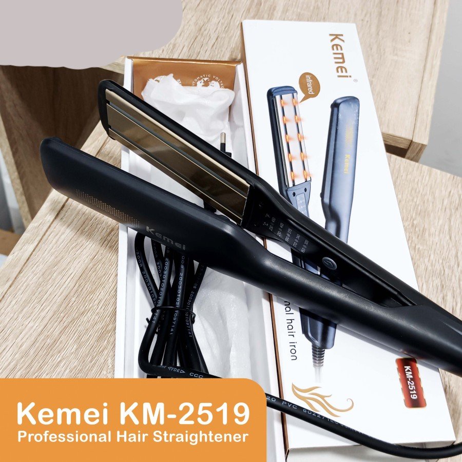 CATOKAN RAMBUT MEREK KEMEI KM-2519 PROFESIONAL HAIR IRON ORIGINAL