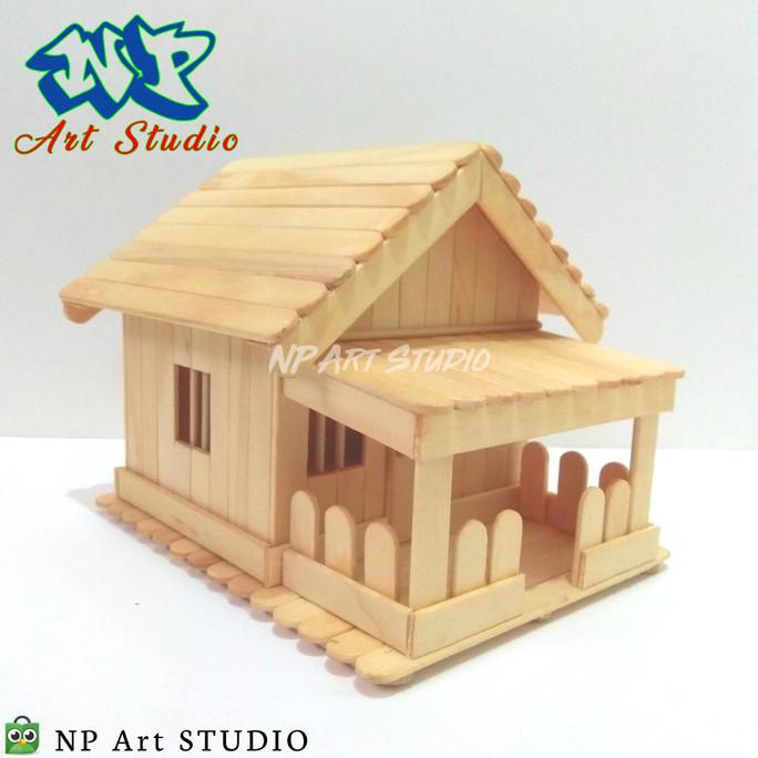 Miniatur Rumah Adat Betawi Dari Stik Es Krim
