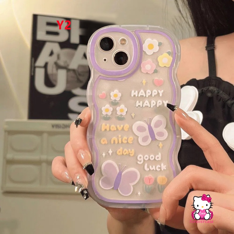 Casing Samsung A50 A13 A50s A52s A22 A32 A03s A23 A12 A04s A03 A53 A21s A20 A51 A52 A33 A02s A30s M22 A31 Motif Kartun Butterfly Bear