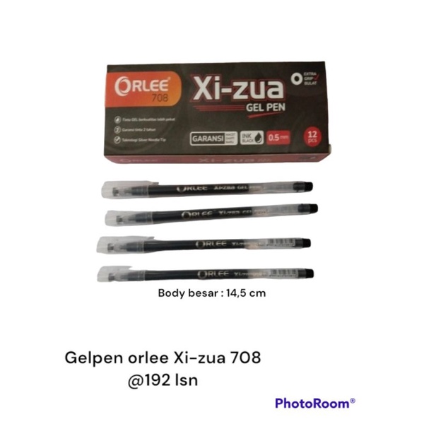 

bolpoin orlee 708 pen gel bolpen tinta hitam