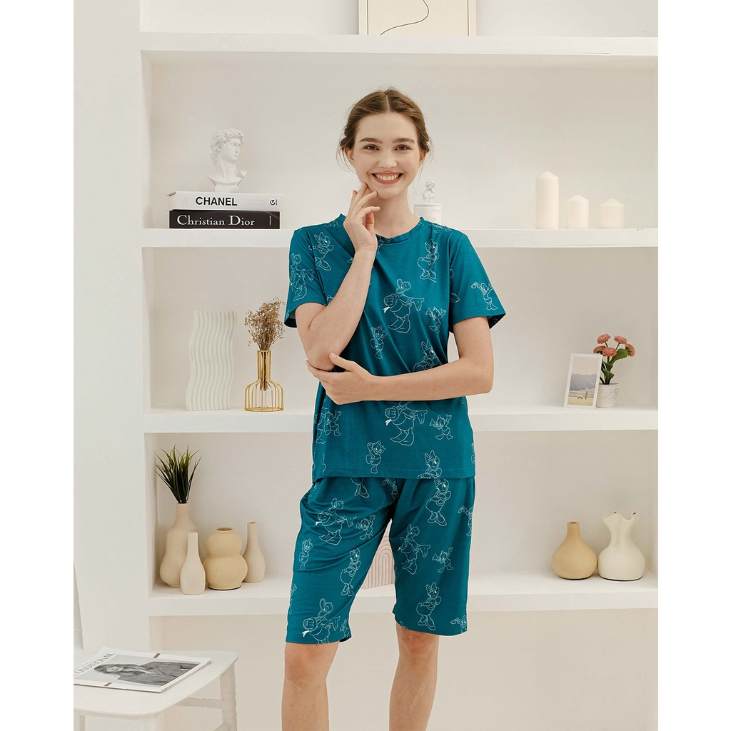 Cielyn X Never To Old - Wonderful Donald TENCEL™ Modal O-Neck Wanita Set