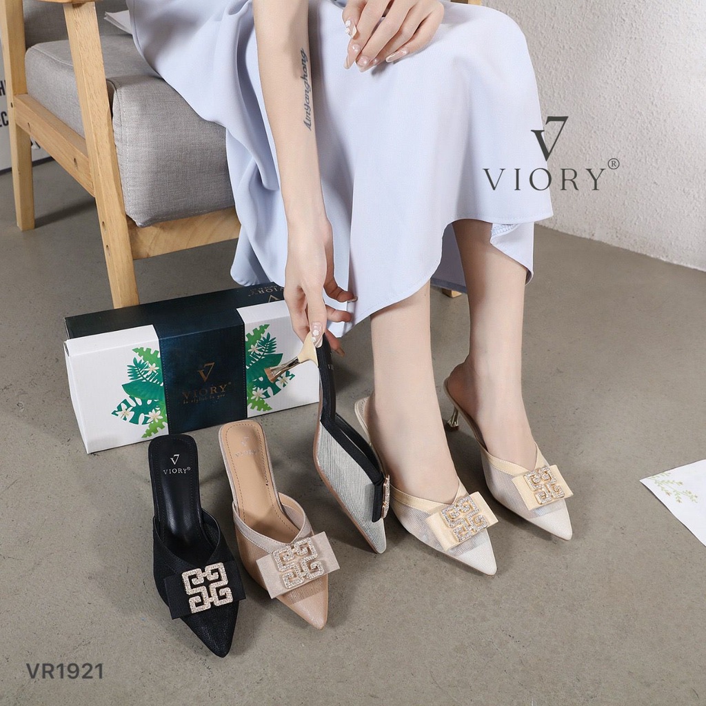 VIORY Sepatu Wanita Mules Heel Shoes #VR1921 ORIGINAL