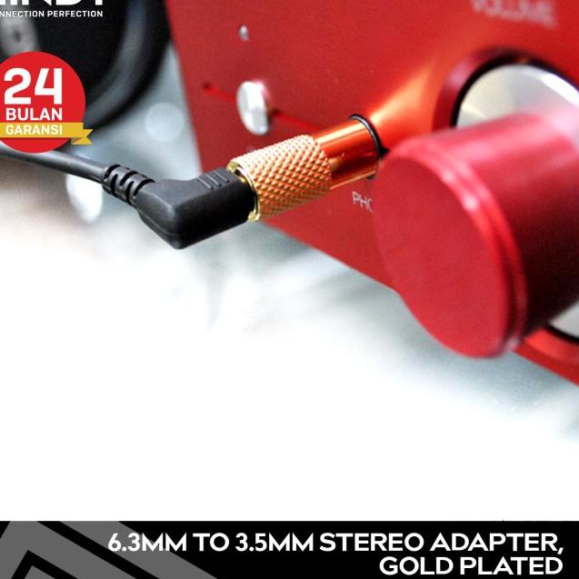 LINDY Audio Jack 6.3mm Male to 3.5mm Female Gold Plated Stereo