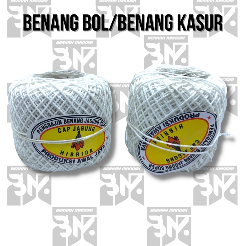 Benang Jahit Kasur cap Jagung 50 gram|Benang bol putih layanglayang|Benang jahit kerajinan bangunan|Benang tukang