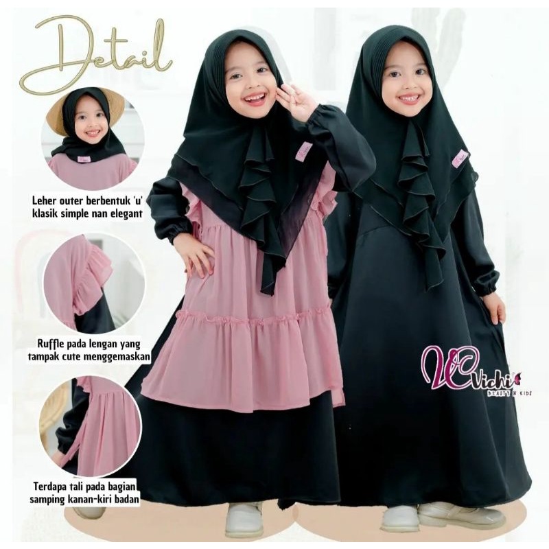 Gamis Humairah/Humairah set syari by vichi