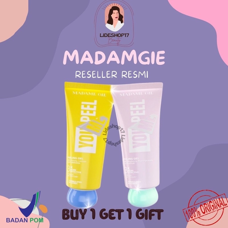 [READY] MADAME GIE YOU PEEL ME PEELING PEELING BY MADAME GIE EXFOLIATING GEL EXFO GEL SCRUB WAJAH PEEL WAJAH MURAH BPOM HONEY PEELING GEL MADAME GIE BLUEBERRY PEELING GEL MADAMGIE